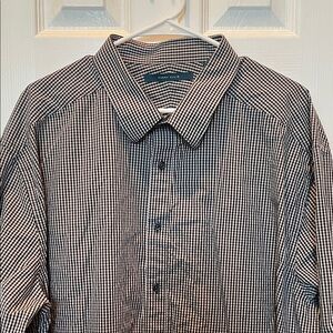 Perry Ellis Monochrome Checkered Men's Shirt